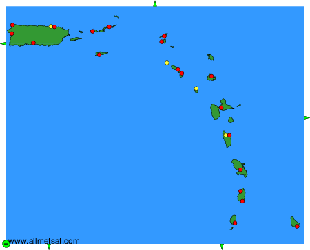 Map Of Puerto Rico Airports. Puerto Rico, Lesser Antilles