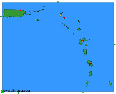 lesser antilles blank map