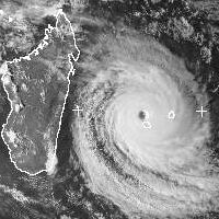 Zichtbaar beeld: Tropische cycloon Dina, Indische Oceaan